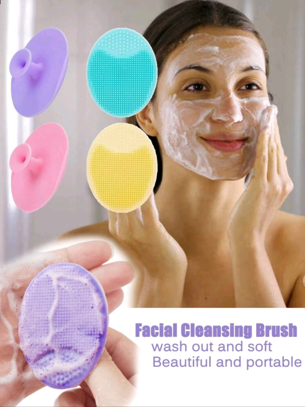 2Pcs Face Cleaning Brush