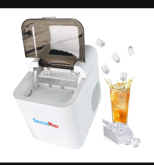 BezosMax bullet Ice Maker 9 Cubes in 6-8 Mins 24H/12KG